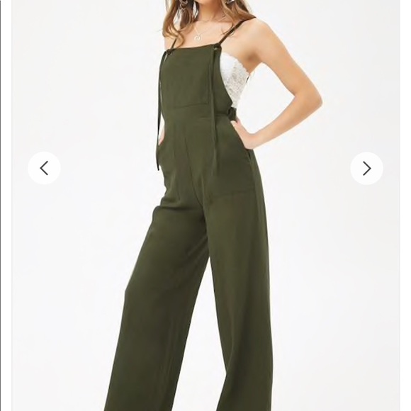 Forever 21 Pants - Linen Blend Self Tie Overalls